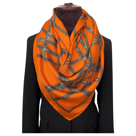 hermes silk astrologie scarf orange|orange Hermes silk scarf.